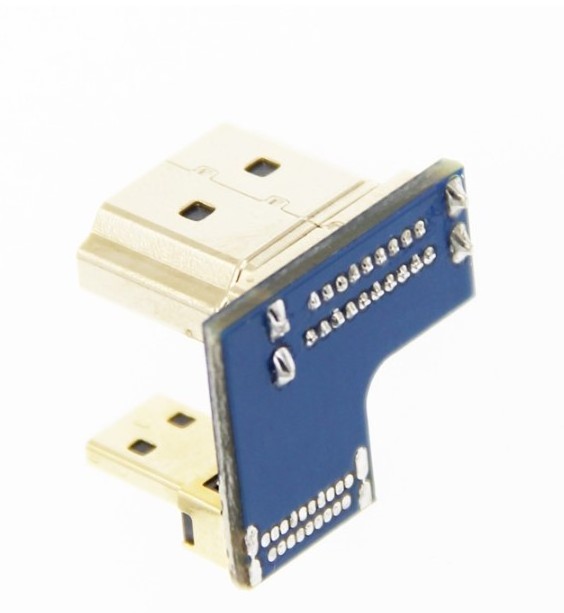 FPV HDM to Micro HDM Male Connector For Raspberry pie 4B / 3B + display projector Adapter