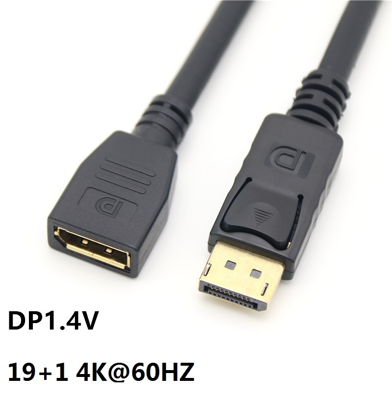 DisplayPort cable Display Male Port to Female Gold-Plated Cord 1.4V 4K@60HZ