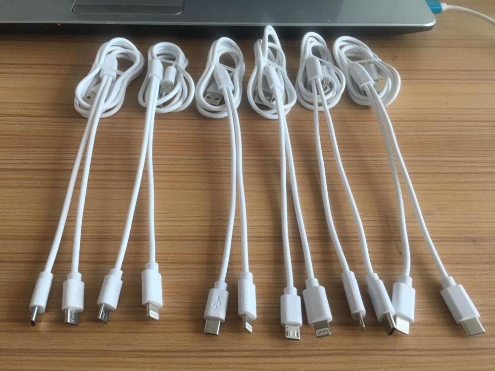 OEM Customized White USB C Splitter 1 in 2 out micro usb cable  y splitter mobile phone charging cable