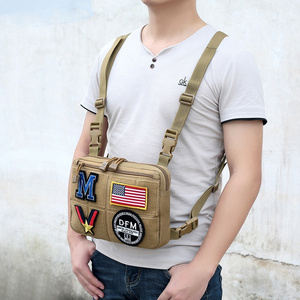 Amazon Hot Sale Quick Release Crossbody Shoulder Vest Molle Pouch Tactical Small Front Rig Chest Harness Bag