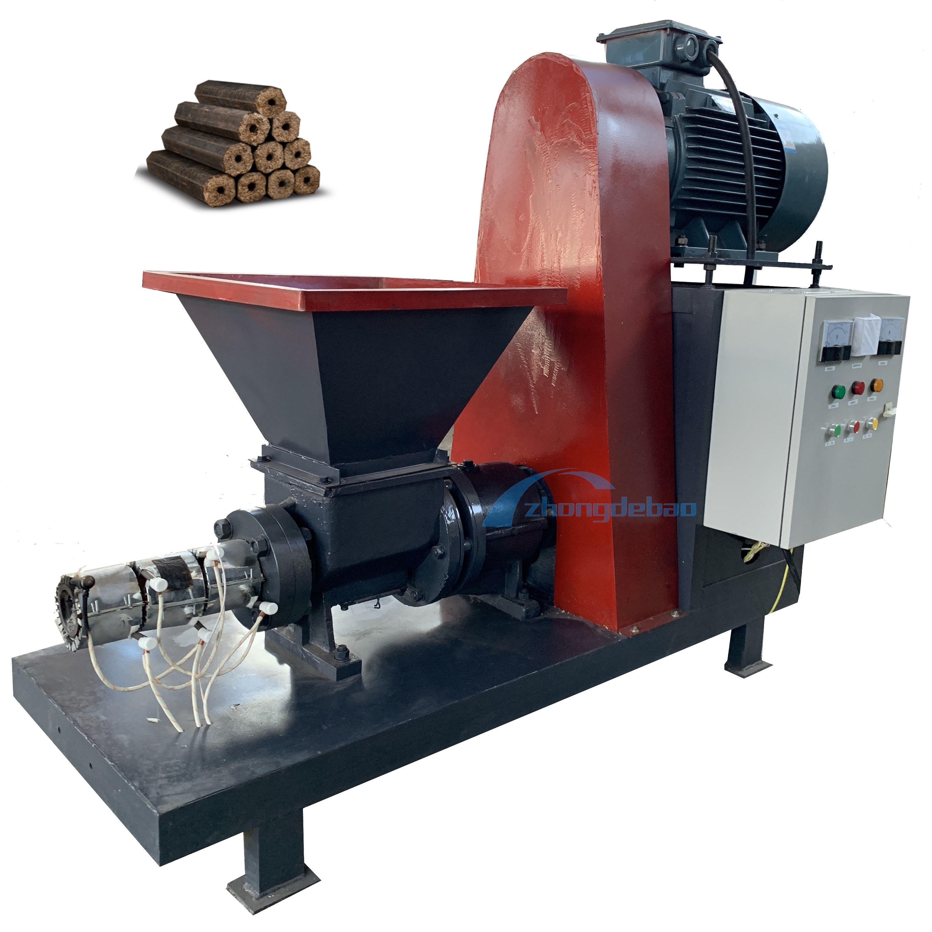 dung cardboard fire wood sawdust briquette charcoal making machine