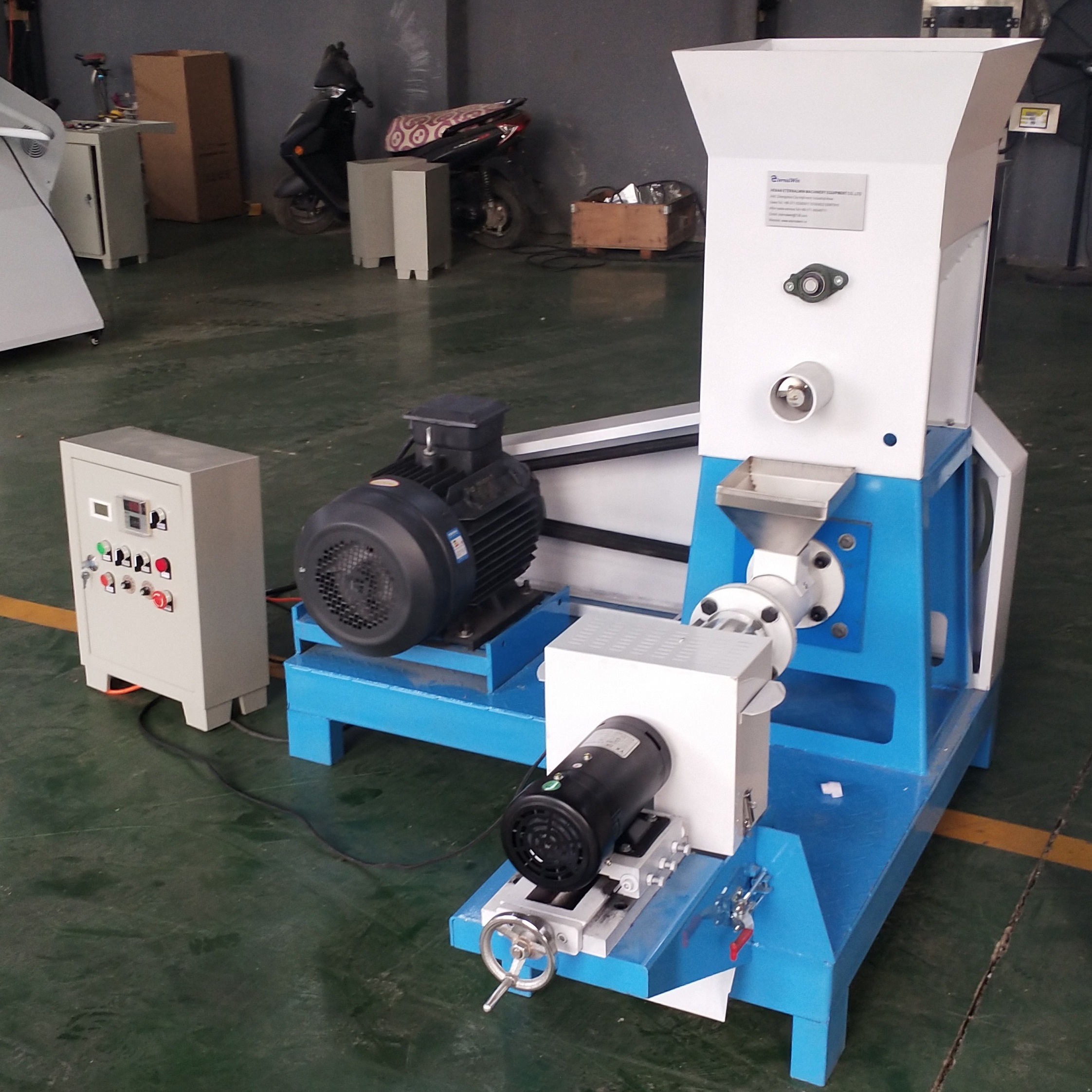 100kg -200kg/h Floating Fish Feed mill extruder machine special for dog food cat food fish food making with good service