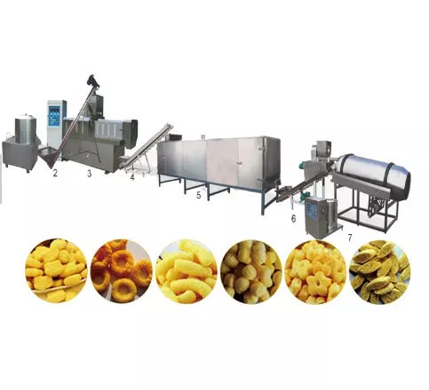 Fully automatic screw maize food extruder /corn flakes making machine /cornflakes processing line