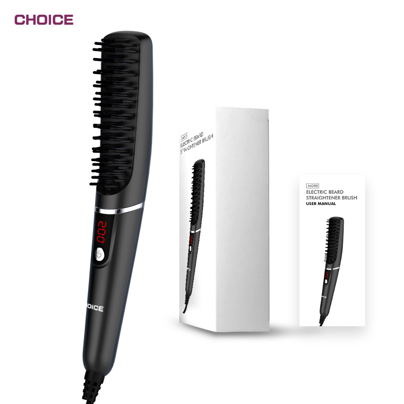 Custom Ionic Style Magic Electronic Ceramic Hair Brush Electric Negative Ion straightening Hair Comb Brush straightening Comb