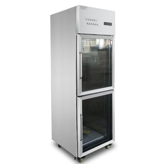 Commercial 2 Doors Upright Cooling Refrigerator 400L Vertical Cooler Refrigerator Fridge