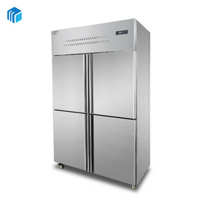 Commercial 4 Doors Upright Freezer Fridge 900L Vertical Cooler Refrigerator