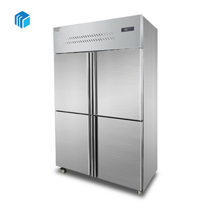 Commercial 4 Doors Upright Freezer Refrigerator 900L Vertical Cooler Refrigerator Fridge