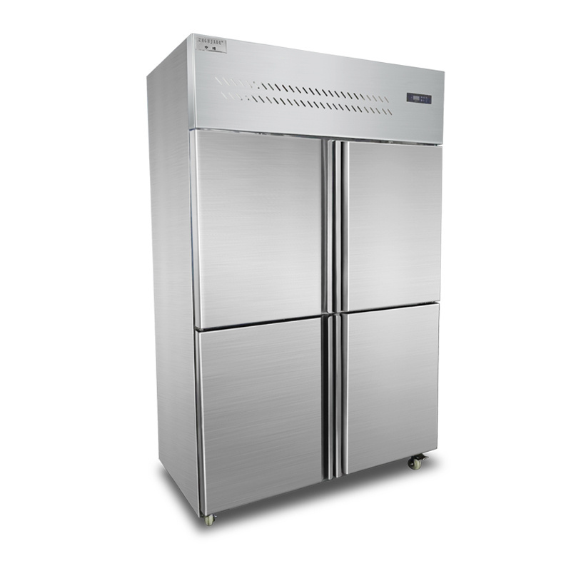 Kitchen 4 Doors Upright Cooler Refrigerator Restaurant 900L Vertical Cooler Refrigerator Fridge