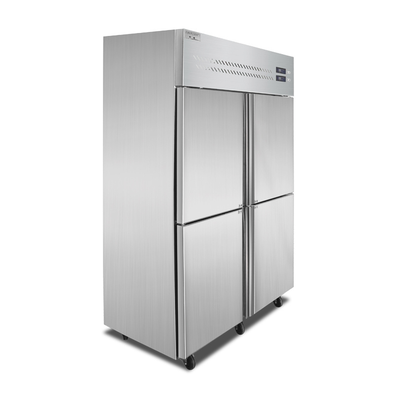 Commercial 4 Doors Upright Freezer Refrigerator 900L Vertical Cooler Refrigerator Fridge