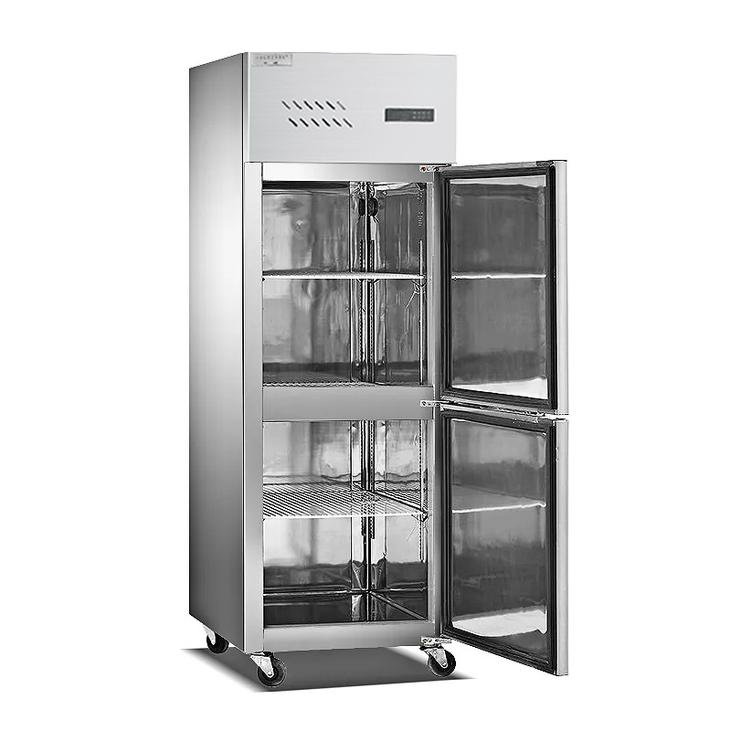 Commercial 2 Doors Upright Cooling Refrigerator 400L Vertical Cooler Refrigerator Fridge