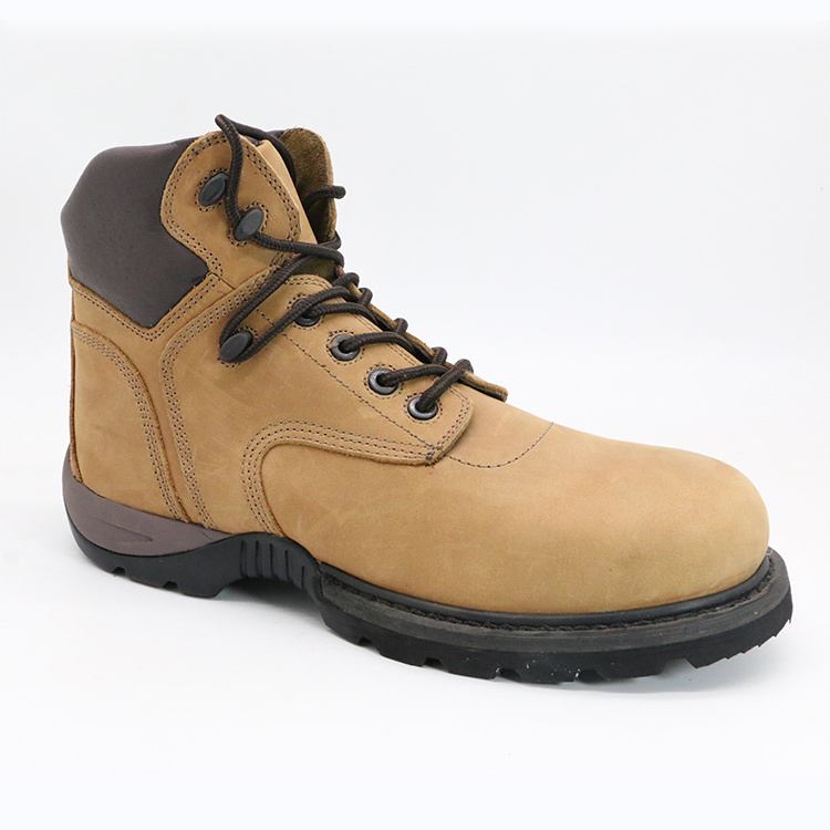 ENTE SAFETY Nubuck leather Composite toe Goodyear welted rubber sole casual safety shoes cheap men work boots