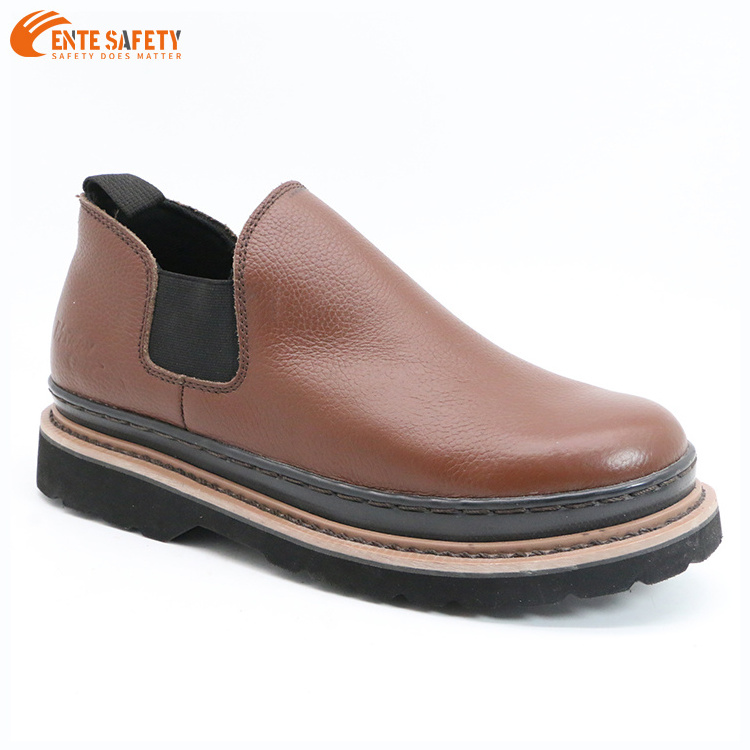 ENTE SAFETY High quality suede leather brown safety women winter steel toe waterproof work boots