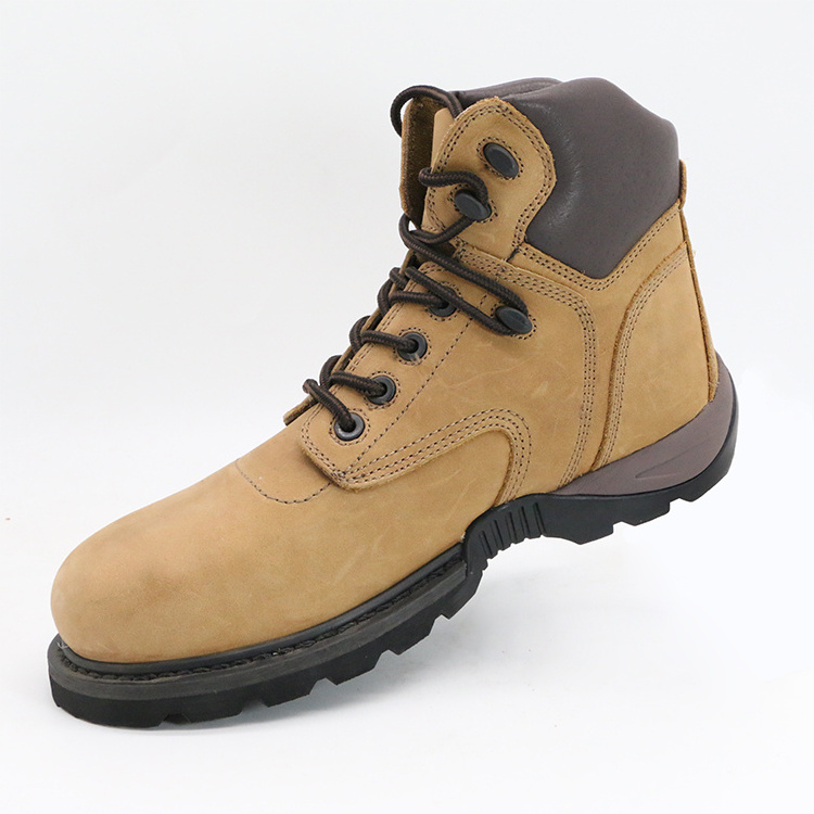 ENTE SAFETY Nubuck leather Composite toe Goodyear welted rubber sole casual safety shoes cheap men work boots