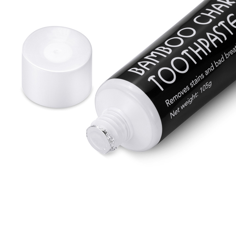 Fluoride free bamboo charcoal toothpaste adult whitening toothpaste Mint black charcoal toothpaste