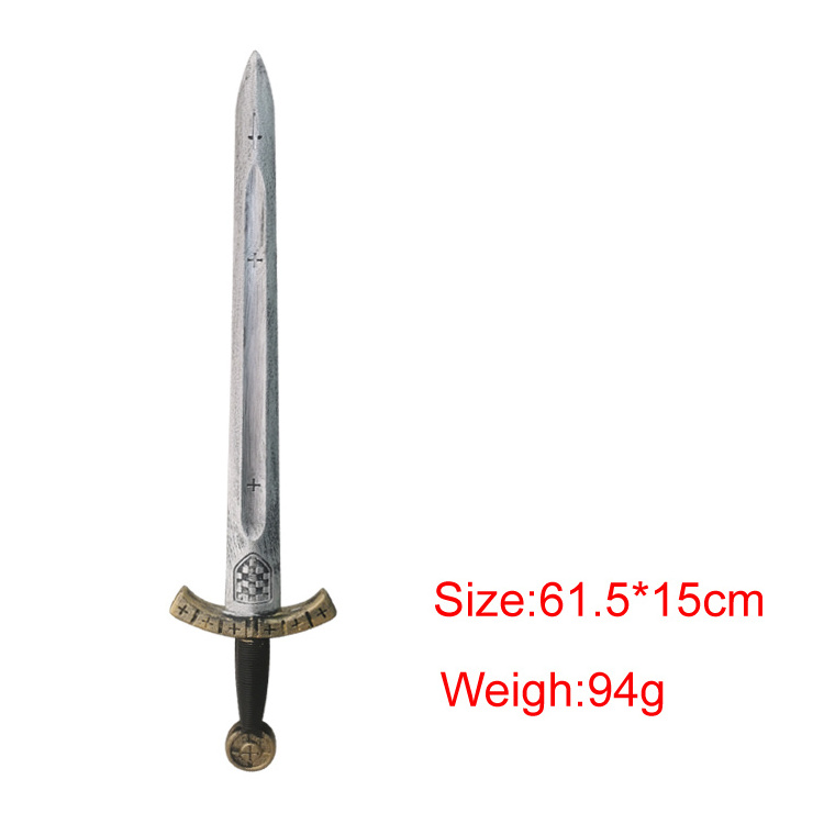 Halloween Costume Accessories plastic Adults and children Arthur sword Safe Medieval Viking Cosplay Sword Toy Weapons prop