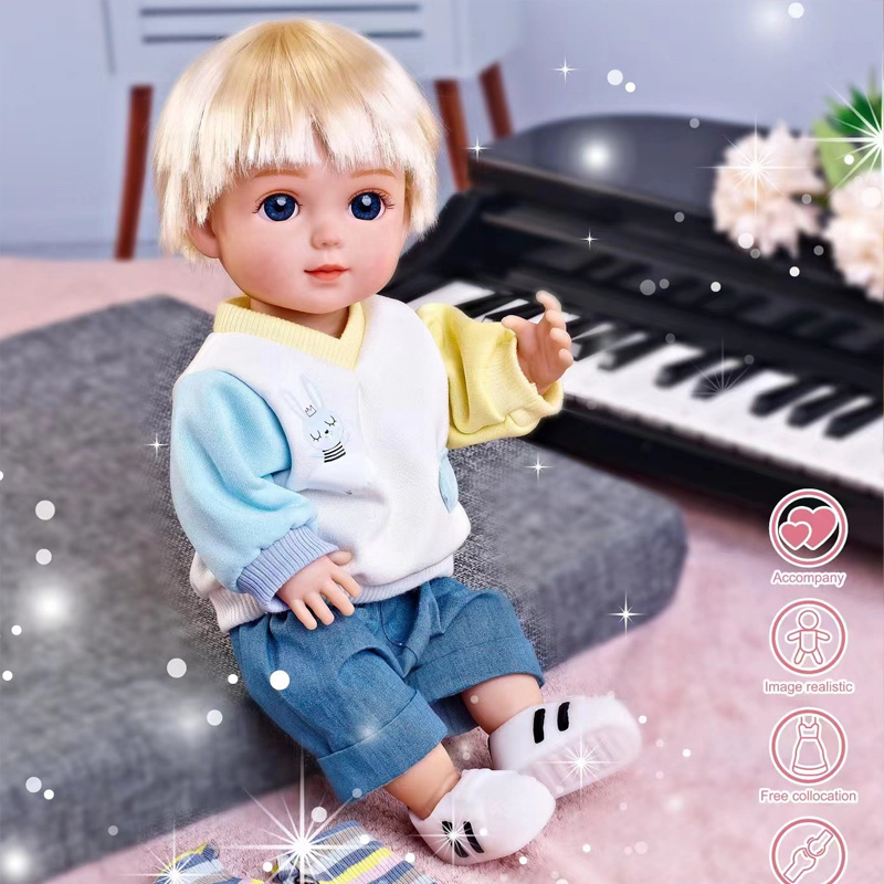 2024 new product  Most Popular Fashion Style Full Vinyl Body Realistic Lifelike Reborn Dolls Big Eyes 36cm Silicone Doll