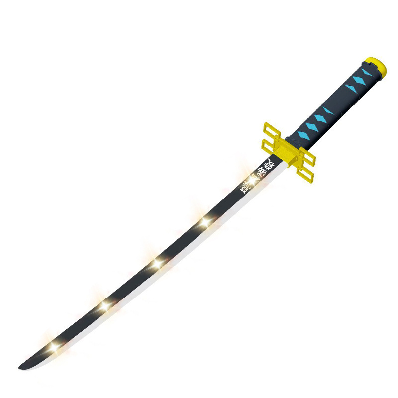 cross-border  ninja demon slayer sword toy katana for boys cosplay plastic anime  samurai hand sword lightsaber with sound