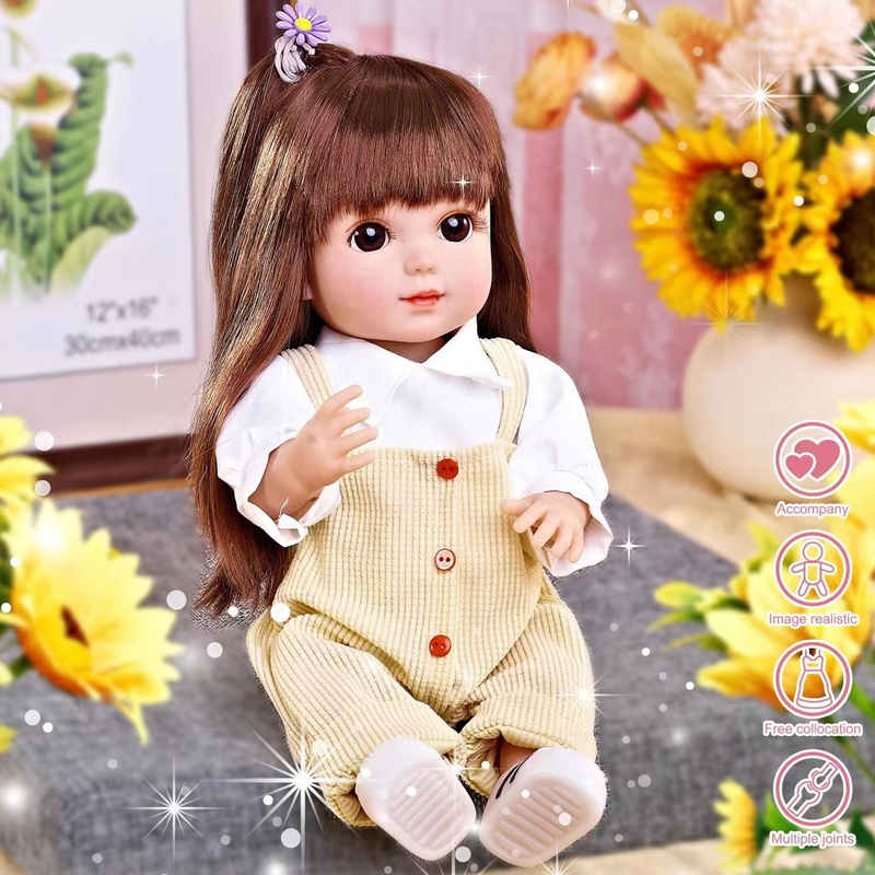 2024 new product  Most Popular Fashion Style Full Vinyl Body Realistic Lifelike Reborn Dolls Big Eyes 36cm Silicone Doll