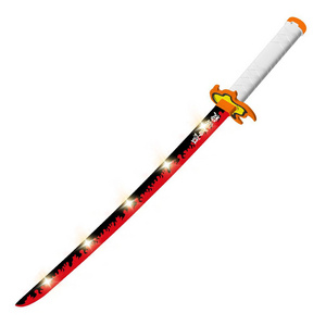 cross-border  ninja demon slayer sword toy katana for boys cosplay plastic anime  samurai hand sword lightsaber with sound