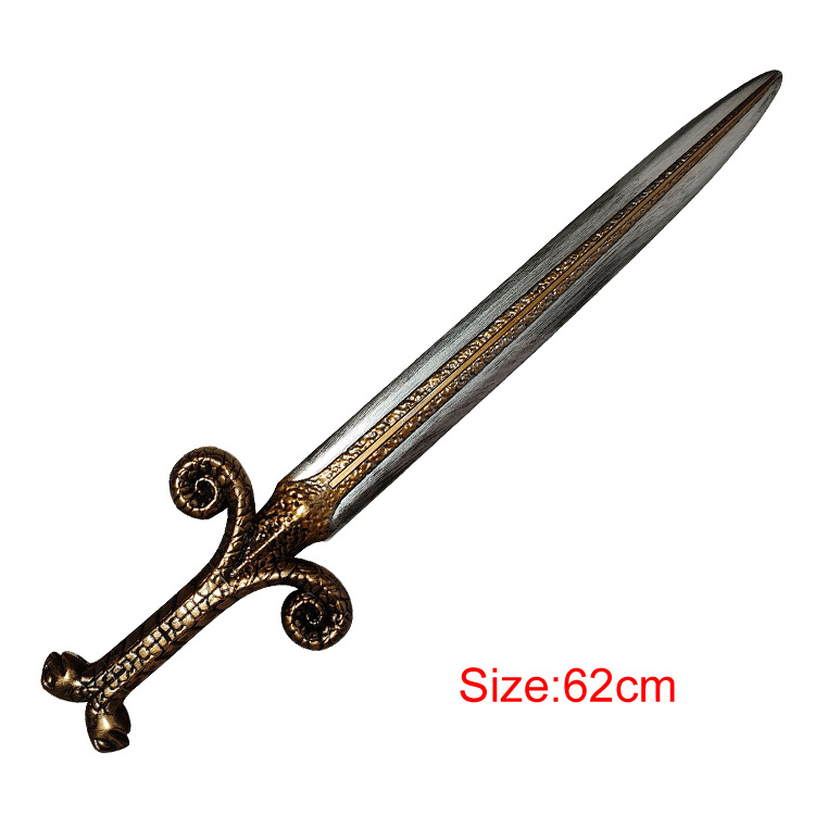 Halloween Costume Accessories plastic Adults and children Arthur sword Safe Medieval Viking Cosplay Sword Toy Weapons prop