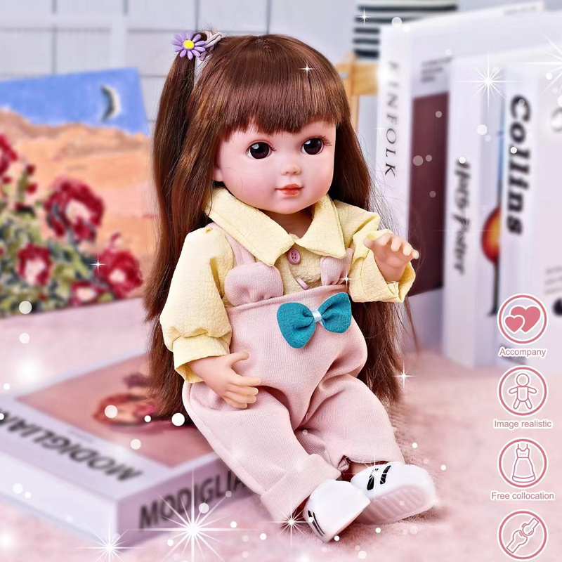 2024 new product  Most Popular Fashion Style Full Vinyl Body Realistic Lifelike Reborn Dolls Big Eyes 36cm Silicone Doll