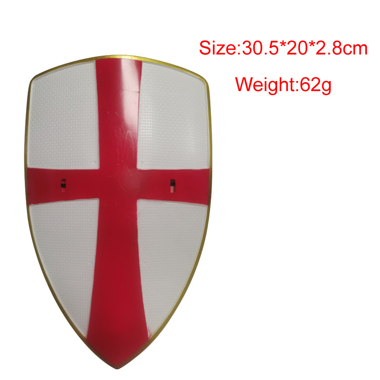 Medieval knights templar wore crusader shield weapons Plastic prince sword Halloween children's weapon cosplay props