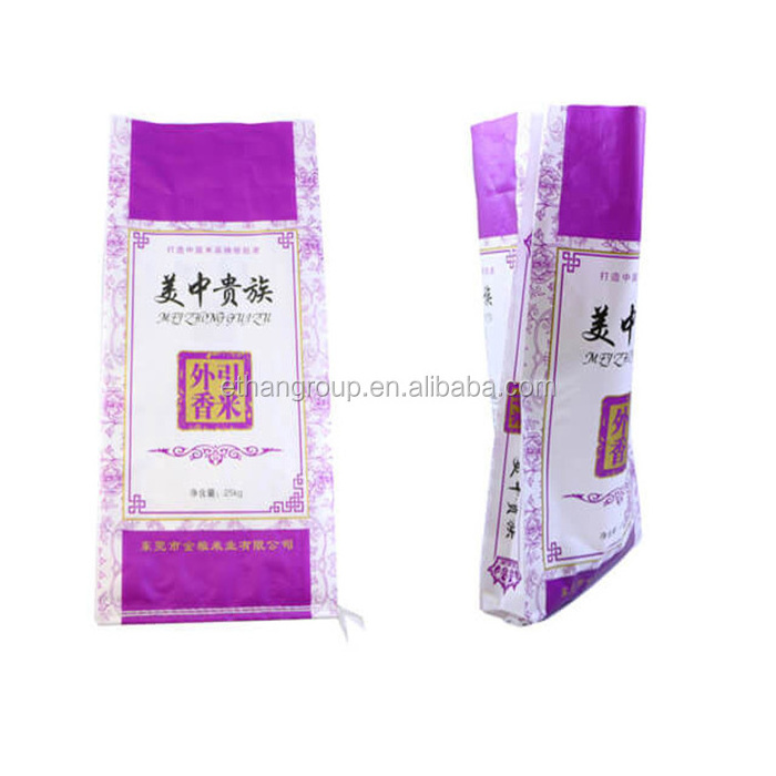 2024 design hot sale 50kg 25kg 5kg bopp laminated pp woven bags with liner package printing reusable pouch for rice bean bags