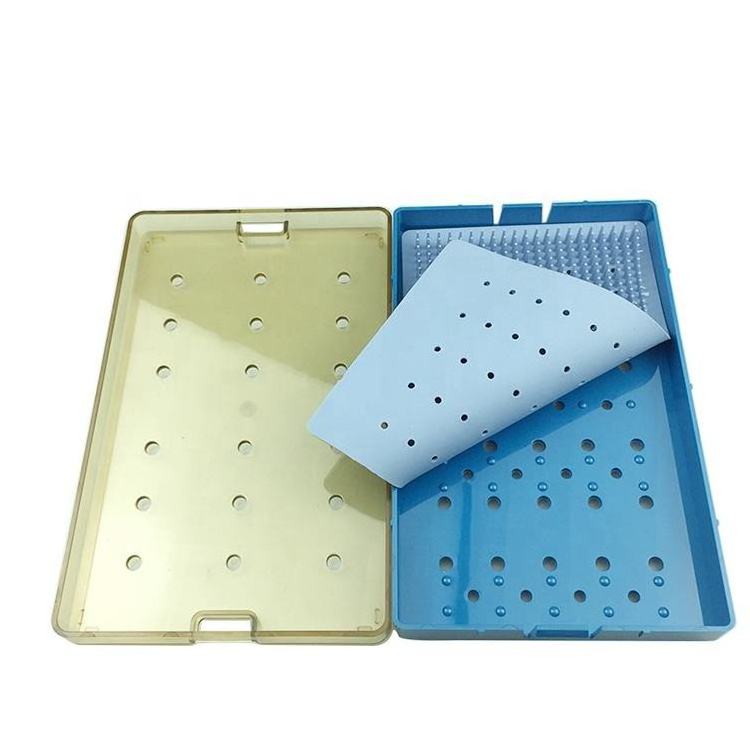 Sterilization Box With Silicone Pad Sterilization Tray With Different Size(S/M/L) For Surgical Instrument