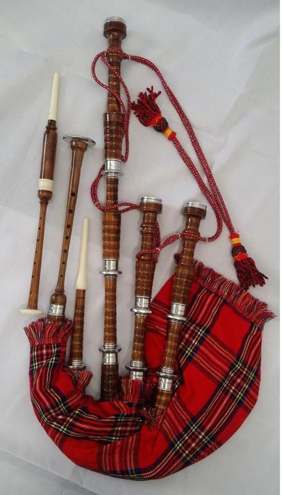 Professional Great Highland Tradition Blackwood Bagpipe Scottish Bagpipe Rose Wood Mix Mounts EASY ,MEDIUM, TUNE AVAILABLE