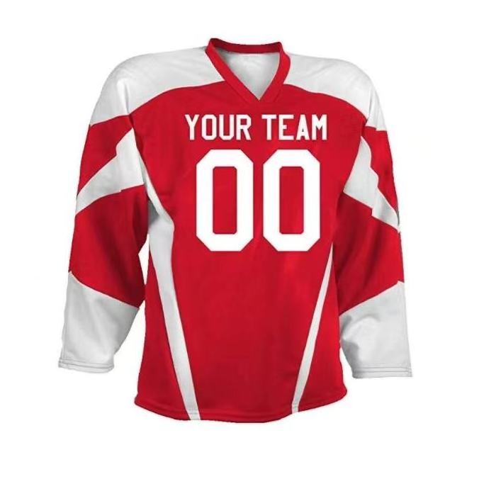 Cheap Ice Hockey Jersey 100%Polyester Reversible Custom Hockey Wear Sublimation Wholesale