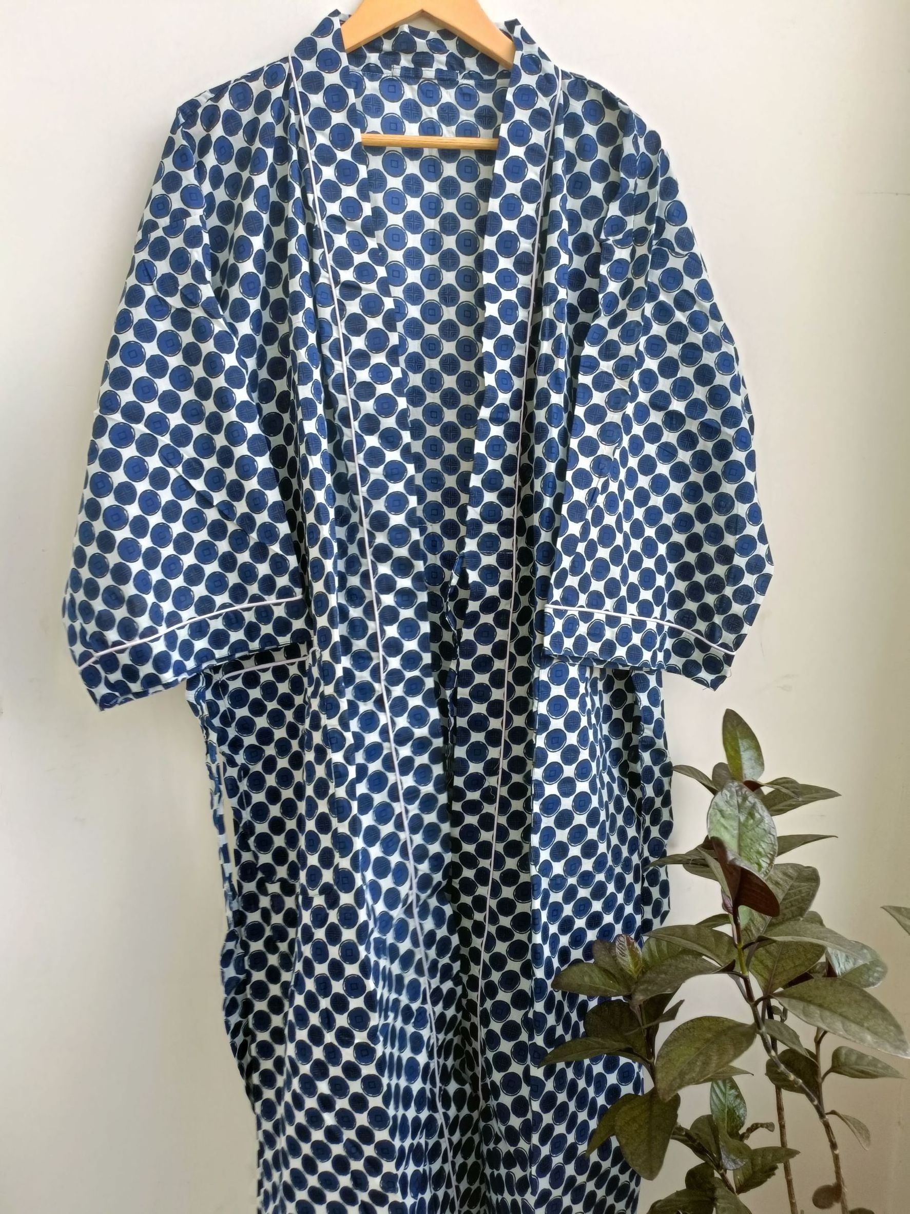 Wholesale Factory Supply Cotton Blue Color Cotton Robe for Women Bath Robe Bridesmaid Robe Womens Sleepwear