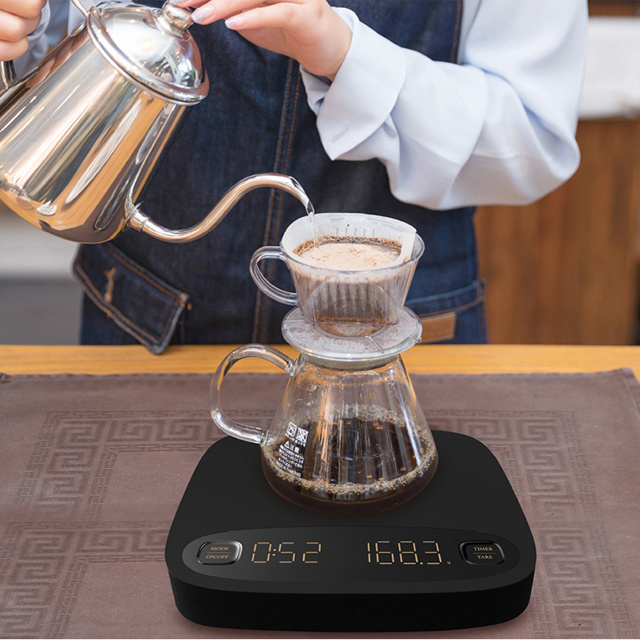 Best Recommended LED Display 2kg 0.1g Smart Digital Coffee Scale with Tare and Timer