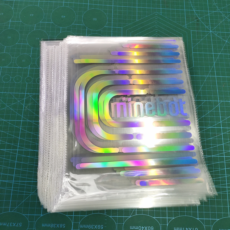 Holographic die cut decal Rainbow vinyl adhesive logo label weatherproof Hologram transfer sticker car custom