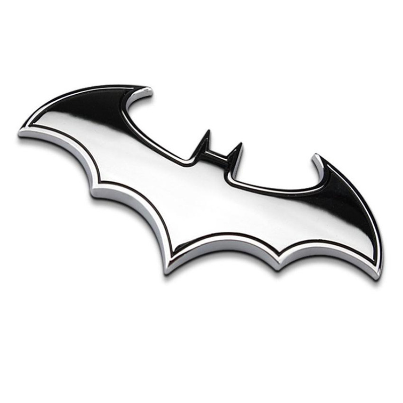 3D ABS plastic chrome 3D bat logo car emblems car labels stickers car , high-end leaf metal car stickers, exterior metal sticker