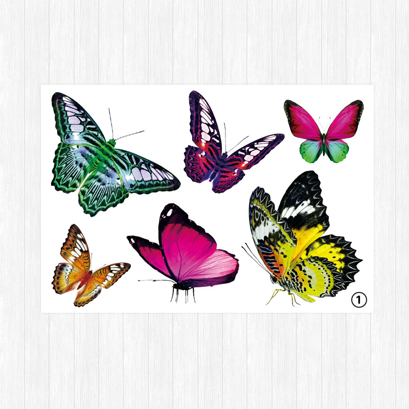 Colourful 3D Butterfly Sticker vinyl transparent decorative decal for car laptop sticker