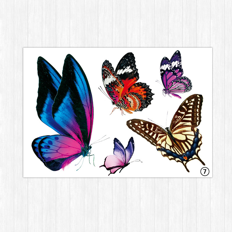 Colourful 3D Butterfly Sticker vinyl transparent decorative decal for car laptop sticker