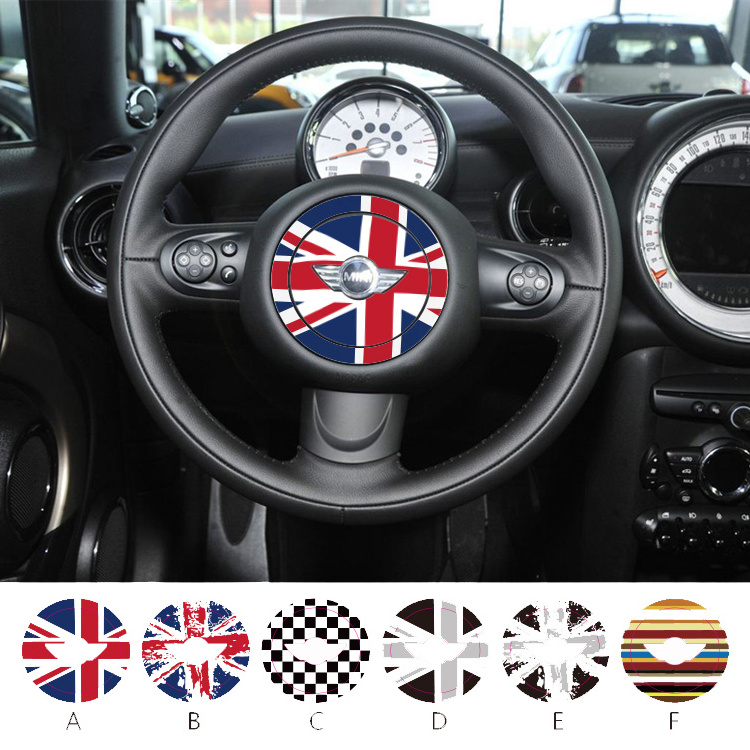 ETIE factory direct PVC Vinyl car steering wheel decal sticker custom sticker for mini cooper decor accessories auto decoration