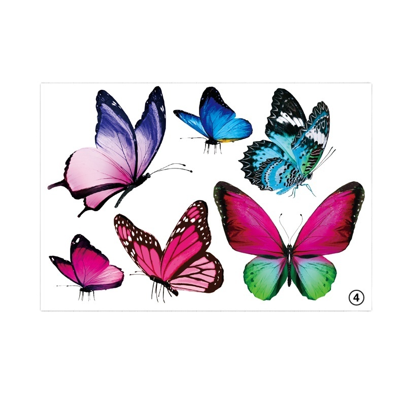 Colourful 3D Butterfly Sticker vinyl transparent decorative decal for car laptop sticker