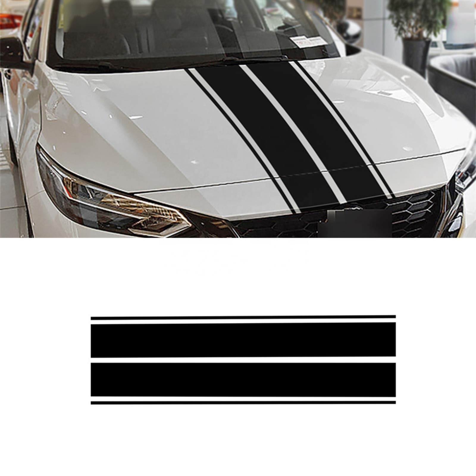 Car Hood Decal Sticker Universal Auto Racing Body Stripe Vinyl Modified Exterior Decoration Accessories Decal custom OEM make