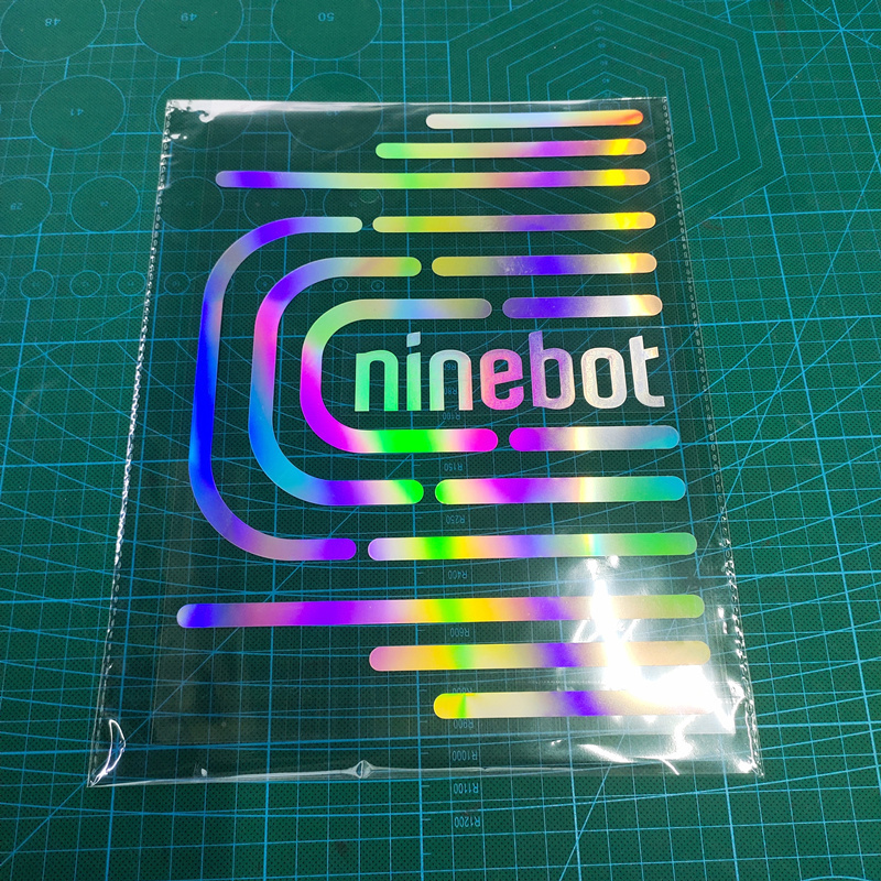 Holographic die cut decal Rainbow vinyl adhesive logo label weatherproof Hologram transfer sticker car custom