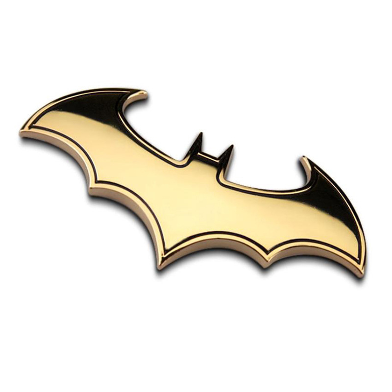 3D ABS plastic chrome 3D bat logo car emblems car labels stickers car , high-end leaf metal car stickers, exterior metal sticker