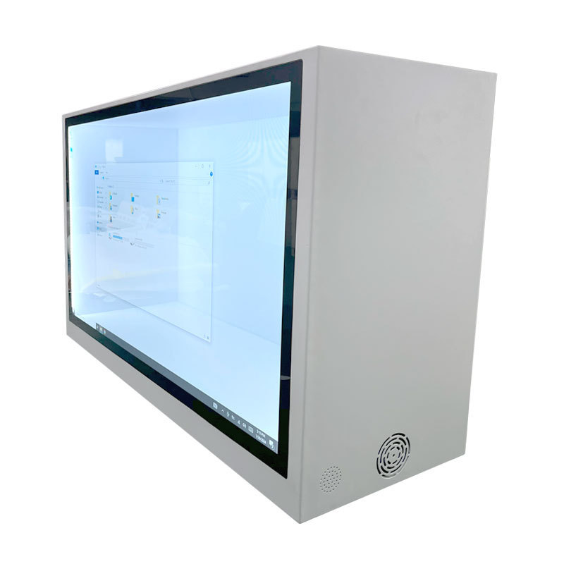 75inch transparent screen for advertising media carousel touch  kiosk high brightness equipmentdigital signage and displays