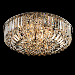 Ceiling mounted crystal ceiling light fixture fancy round ceiling lamp lights for bedroom ETL60378