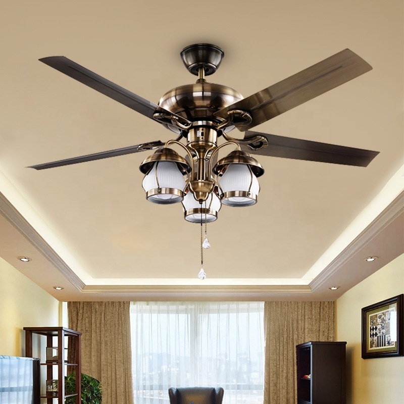 Decorative ceiling fan with led light chandelier ceiling fan light 52 inch fan lamp ETLF0012