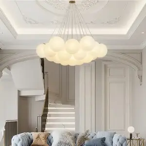 Planet Bubble Ball Wedding Decor Chandelier Glass Ball Magic Beans Cloud Moon Ceiling Pendant Light