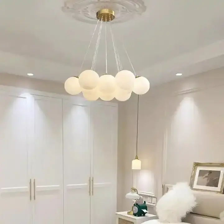 Planet Bubble Ball Wedding Decor Chandelier Glass Ball Magic Beans Cloud Moon Ceiling Pendant Light