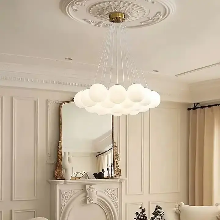 Planet Bubble Ball Wedding Decor Chandelier Glass Ball Magic Beans Cloud Moon Ceiling Pendant Light