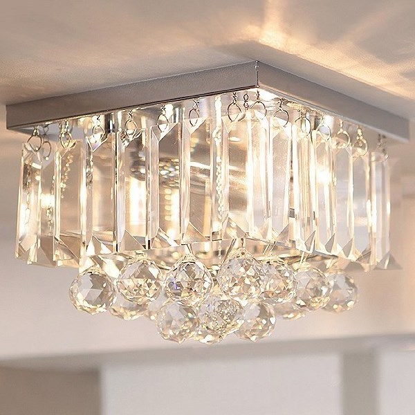 contemporary modern indoor square small crystal ceiling chandelier lights  ETL60430