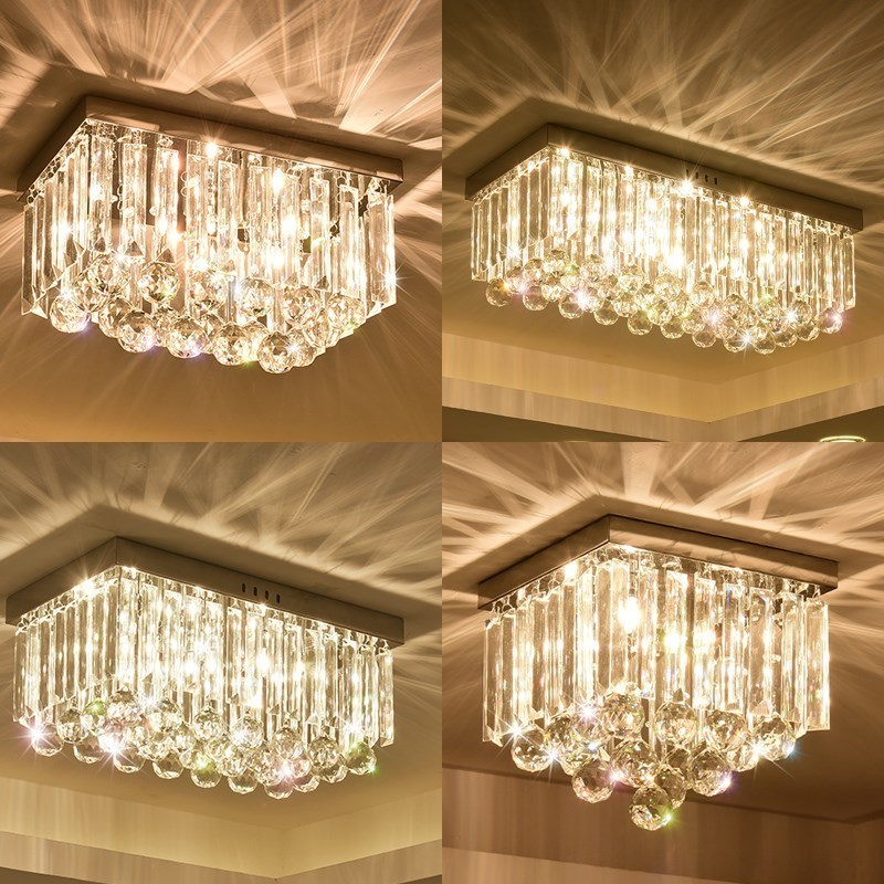 contemporary modern indoor square small crystal ceiling chandelier lights  ETL60430