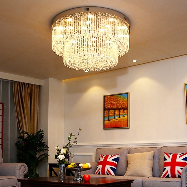 LED surface mounted crystal ceiling lights fancy round ceiling lamp lights for home ETL60357